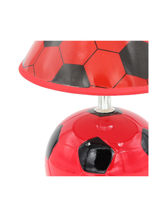 Keskor Ceramic Table Lamp for Socket E14 with Red Shade and Base
