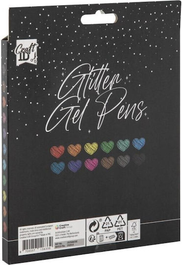 Nassau Fine Art Glitter Zeichenmarker Set 12Stück