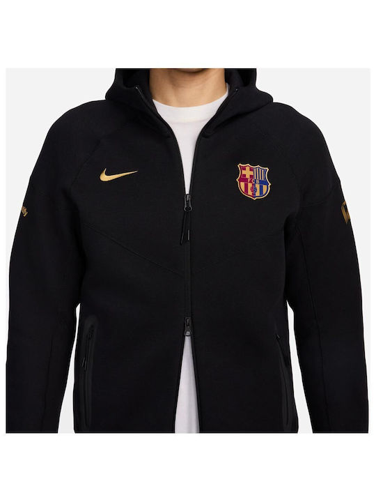 F.c Barcelona Tech Tech Fleece Ζακέτα Μαύρη