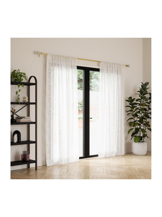 Umbra Extendable Metallic Curtain Pole Pleat Single Φ2.5mm 107-305cm Gold