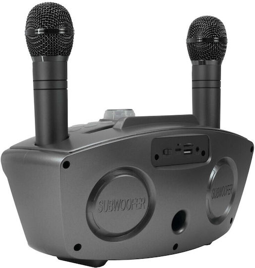 MusicMate Karaoke Speaker with Wireless Microphones MM-SK70 Gray