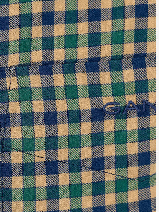 Gant Cotton Shirt Deep Forest Green