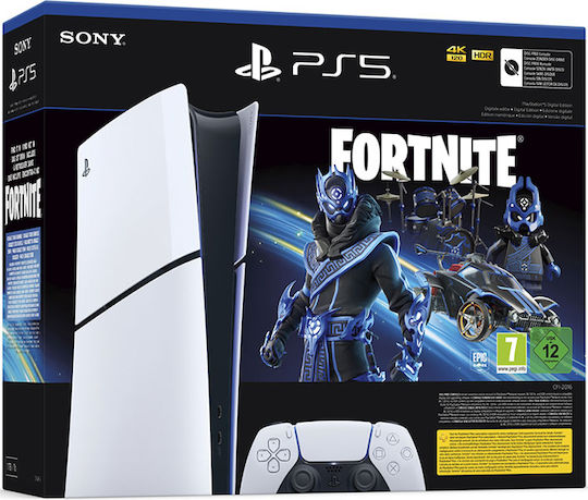 Sony PlayStation 5 Slim Digital 1TB Fortnite Cobalt Star (Official Bundle)