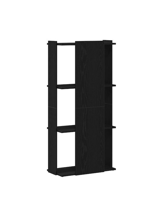 Βιβλιοθήκη Μαύρη 60x30x120εκ.