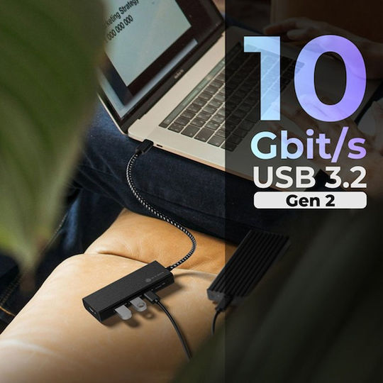 Icy Box Hub 5 Porturi USB 3.2 cu Conectare USB-C