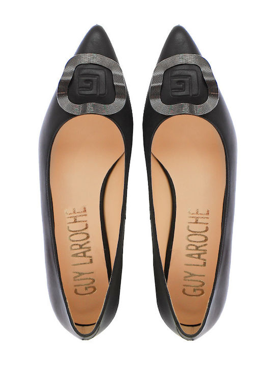 Leather Black Low Heels
