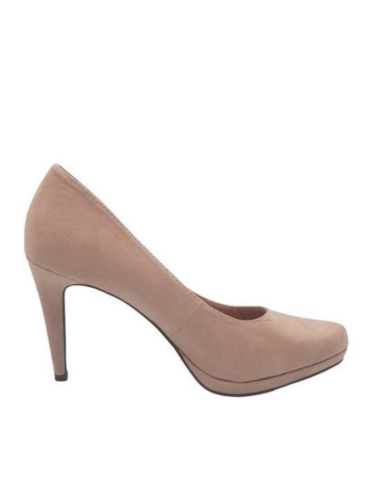 Tamaris Suede Γόβες Ροζ