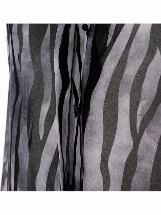 Langärmelig Damen Hemd Black