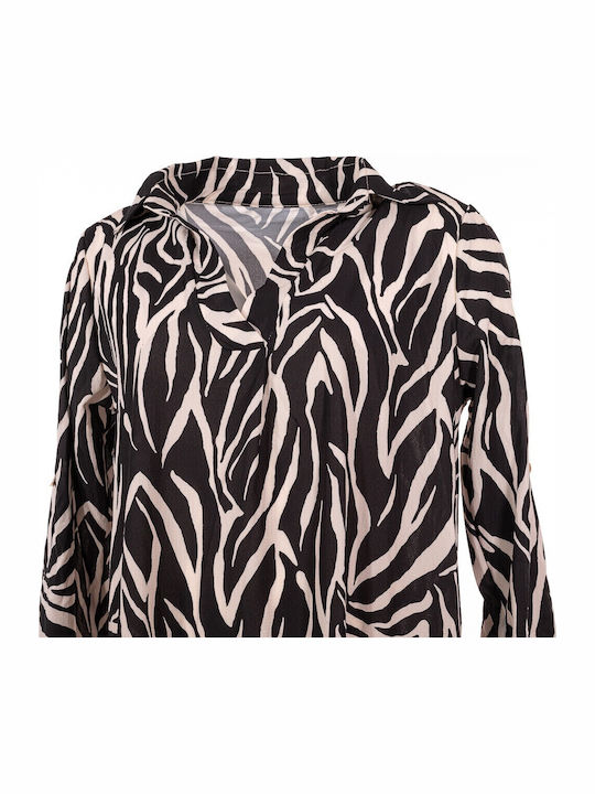 Langärmelig Damen Hemd Black