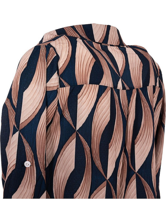 Langärmelig Damen Hemd Multicolor