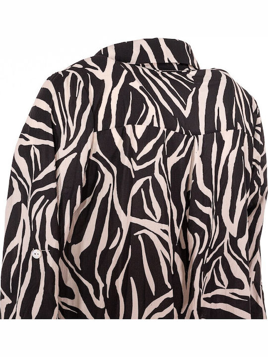 Langärmelig Damen Hemd Black