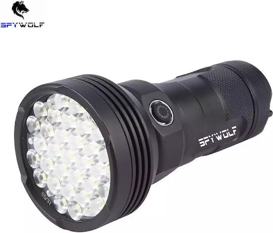 Spywolf Επαναφορτιζόμενος Φακός LED IP65 με Μέγιστη Φωτεινότητα 38000lm