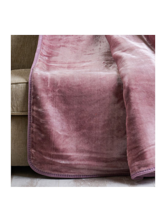 Cokitex Blanket Velvet Queen 220x240cm Silk Touch Dusty Pink