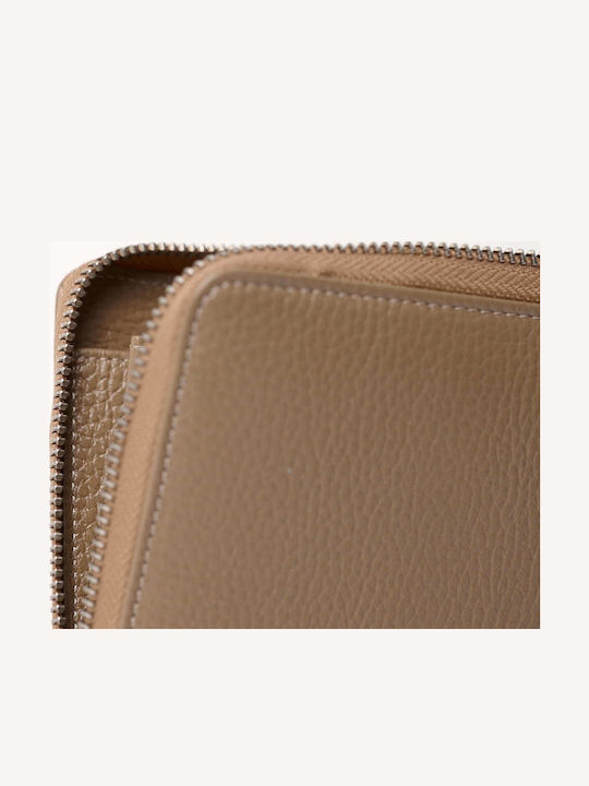 Large Leather Women's Wallet Classic Brown
