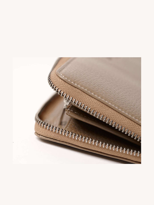 Large Leather Women's Wallet Classic Brown