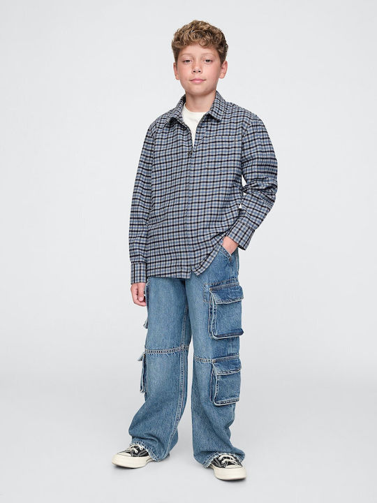 Kids Shirt Long Sleeve bainbridge blue Flannel