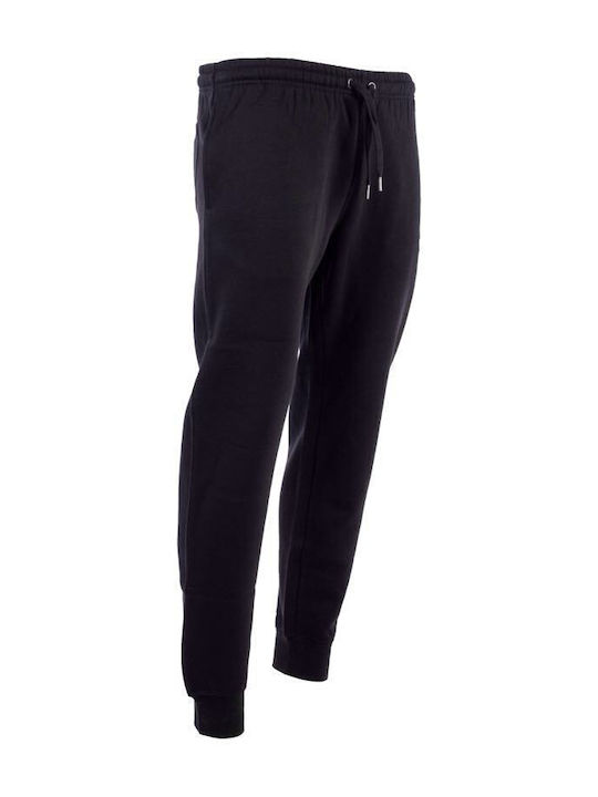 Cuffed Leg Παντελόνι Φόρμας με Λάστιχο Black