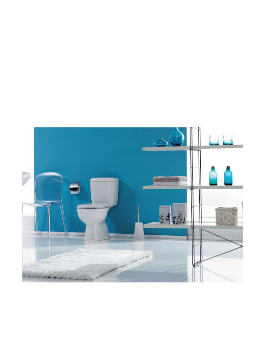 Cerastyle Lila Λεκάνη Δαπέδου με Καζανάκι με Κάλυμμα Thermoplast Soft Close Λευκή Cerastyle Lila Λεκάνη Δαπέδου με Καζανάκι με Κάλυμμα Thermoplast Soft Close Λευκή