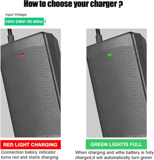 Γρήγορος Fastcharger Φορτιστής Μπαταρίες Ιόντων Λιθίου 52 Volt 2a 58.8 Πολλαπλά Βύσματα Gx16 Gx12 Dc5.5mm Xlr Connector