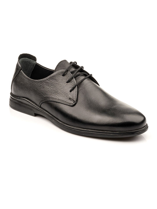 Boxer Men's Leather Dress Shoes Black