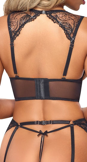 Cottelli Collection Sexy Σετ Εσωρούχων με Δαντέλα Μαύρο