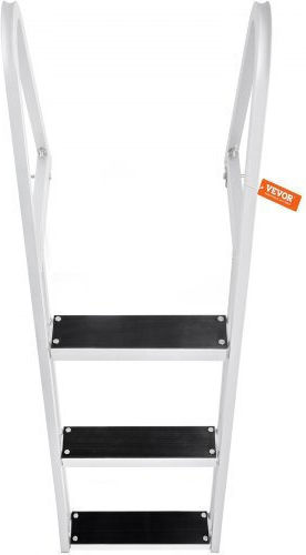 Vevor Σκάλα Πισίνας από Αλουμίνιο 61x45.5x122.5εκ. Ασημί