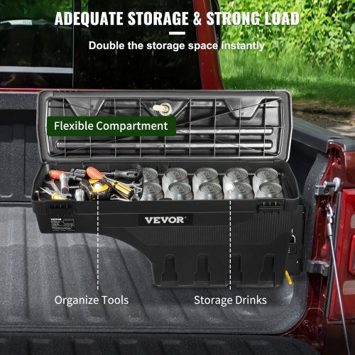 Vevor Truck Storage Box Compatible with Dodge Ram 1500 2019-2021 Black Kcljgdodgeramo9xuv0