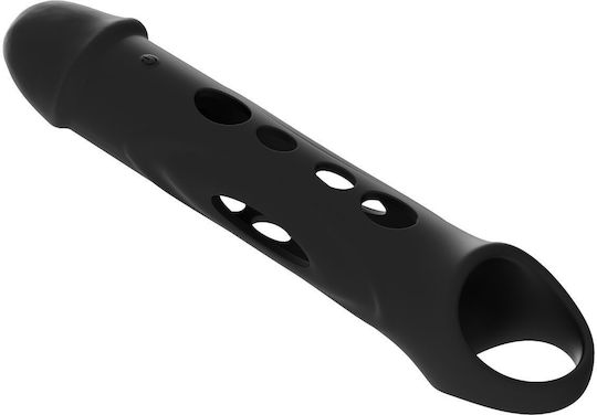 Dream Toys Ramrod Уголемяване на пениса с вибрация Черен 4.2см