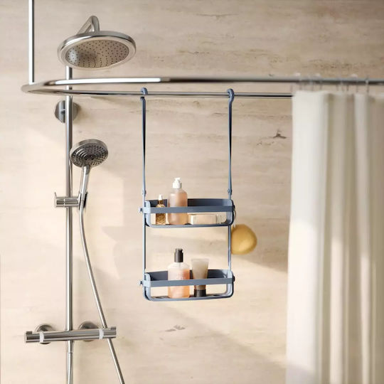 Umbra An der Wand montiert Badezimmerregal Metallisch 31.8x9.5x64.8cm Blau
