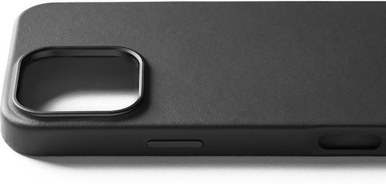 Mujjo Back Cover Δερμάτινο 1mm Μαύρο (iPhone 16 Pro Max)