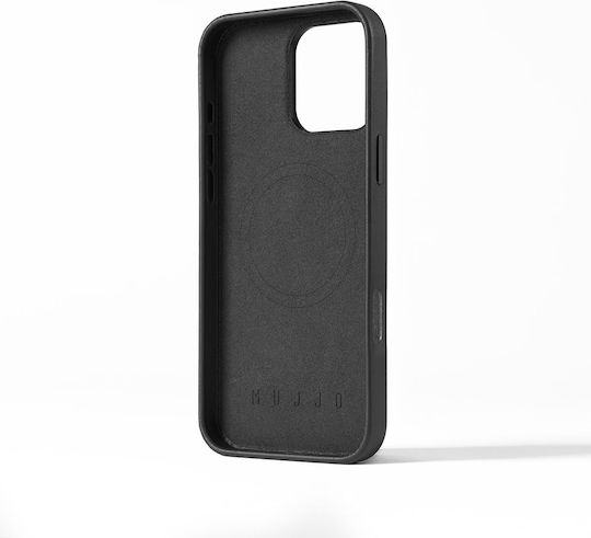 Mujjo Back Cover Δερμάτινο 1mm Μαύρο (iPhone 16 Pro Max)
