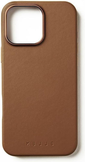 Mujjo Back Cover Δερμάτινο 1mm Καφέ (iPhone 16 Pro Max)