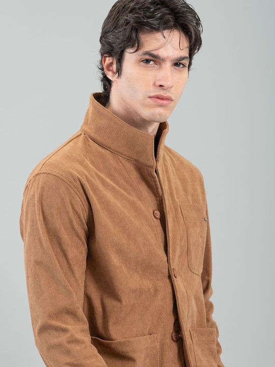 Μακρυμάνικo Overshirt Camel 300-2425-Azzate