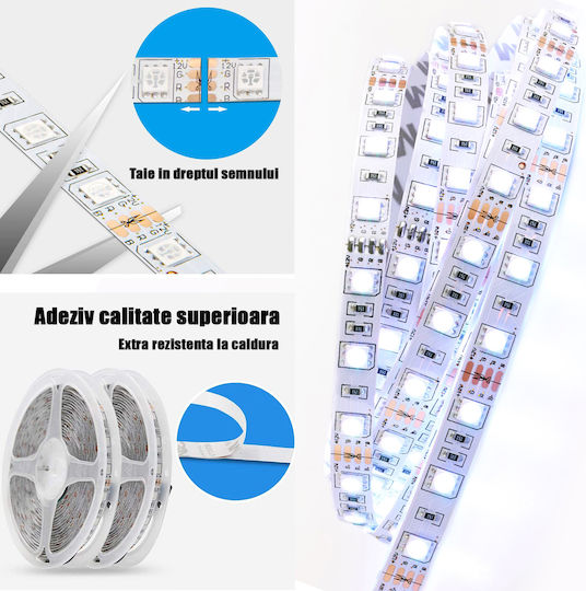 Zafit Rezistent la apă Inteligent Bandă LED Wi-Fi RGB Lumină 5m cu Telecomandă