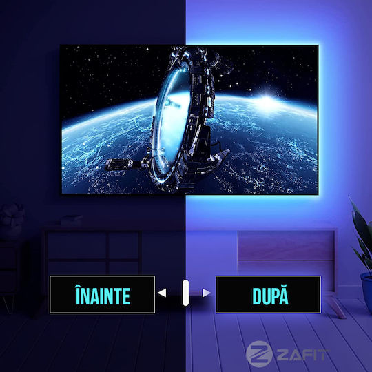 Zafit Inteligent Bandă LED RGB Lumină 5m Tip SMD5050 cu Telecomandă
