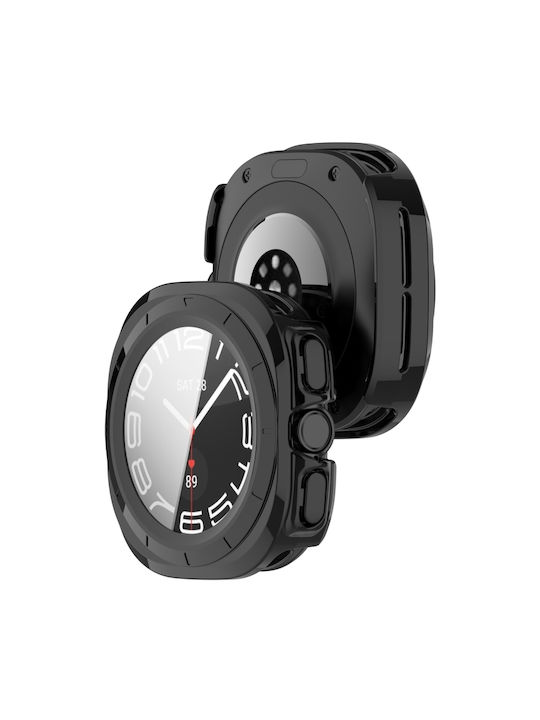 Built-In Waterproof Protective Watch Case Tempered Handle Membrane Samsung Galaxy Watch 7 40mm Black