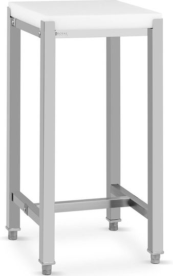 Polyethylene Butcher's Block Steel Base 40 X 40 X 88 Cm