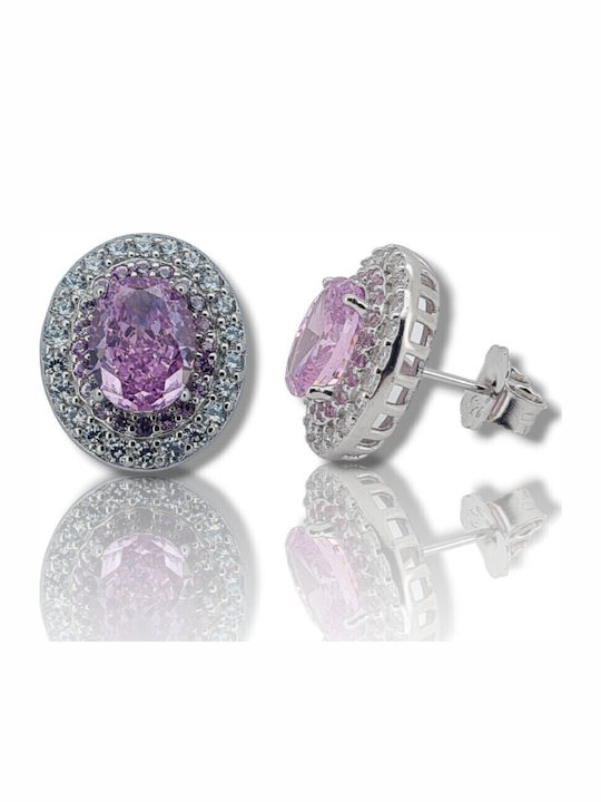 Set mit Halskette , Ohrringe & Ring aus Silber mit Steinen