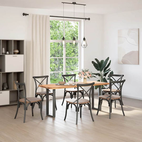vidaXL Metallic Furniture Foot 2 Pieces Suitable for Table / Coffee Table 28x72x72cm Anthracite