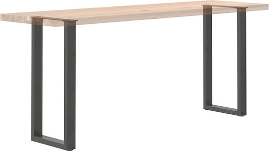 vidaXL Metallic Furniture Foot 2 Pieces Suitable for Table / Coffee Table 28x72x72cm Anthracite