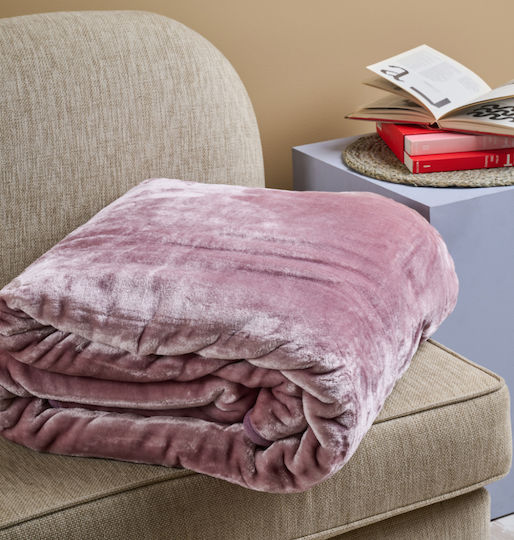 Cokitex Silk Touch Κουβέρτα Βελουτέ Υπέρδιπλη 220x240εκ. Teal