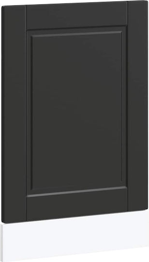 Vidaxl Панел за съдомиялна машина Porto черен 45x1.5x67 см