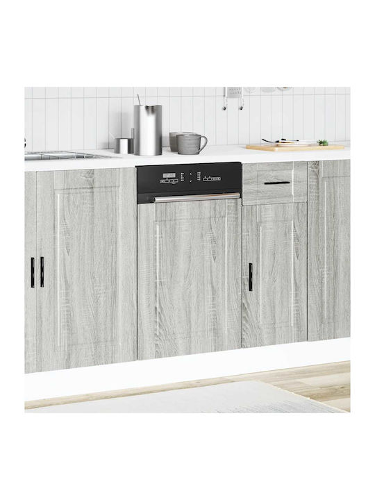 Vidaxl Dishwasher Panel Porto Gray Sonoma 45x1.5x67 Cm