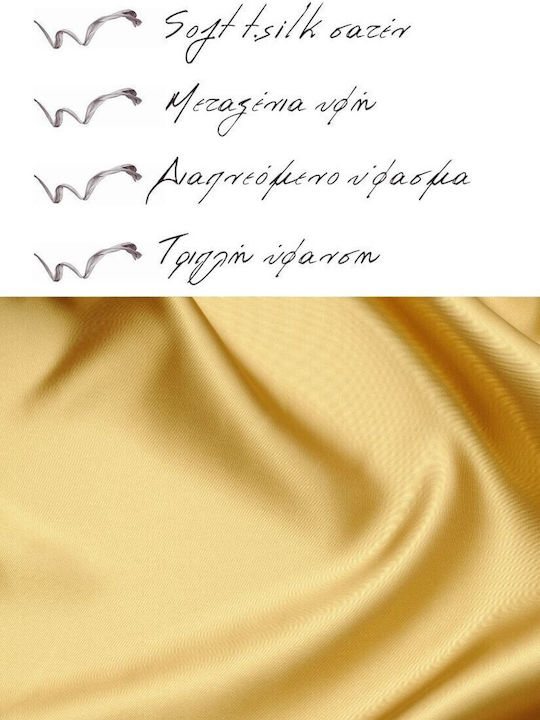 Silky Satin Pyjamas 'Yvonne' Dusty Gold Mustard