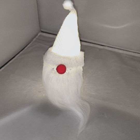 Leuchtender Dekorativer Weihnachtsmann Weiß
