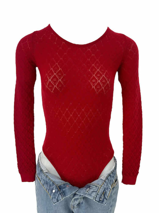 Combos Knitwear Женско боди Red