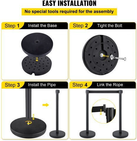 Vevor Safety Barrier Post Black ZGGLZHSTZXJT6TNEXV0