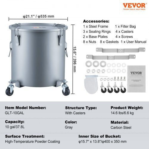 Vevor Съд Inox 38лт DJLZGYZTTG10NGAG5V0