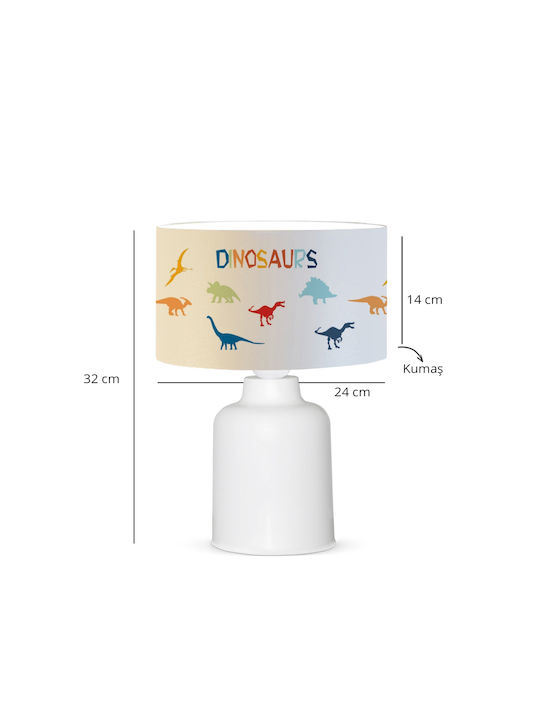 GloboStar Led Παιδικό Φωτιστικό Πορτατίφ Λευκό 24x24x32εκ.