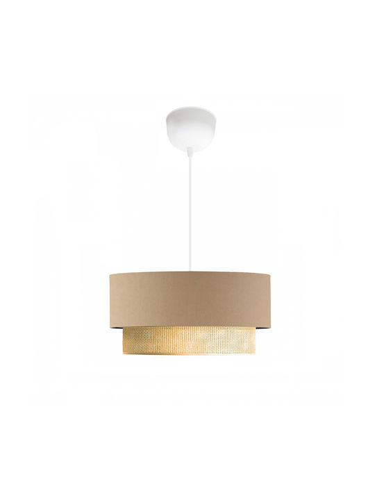 GloboStar Biggie Pendant Light Beige with Socket E27 30x30x70cm